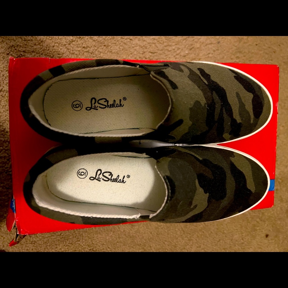 Camo Slip-On Sneakers